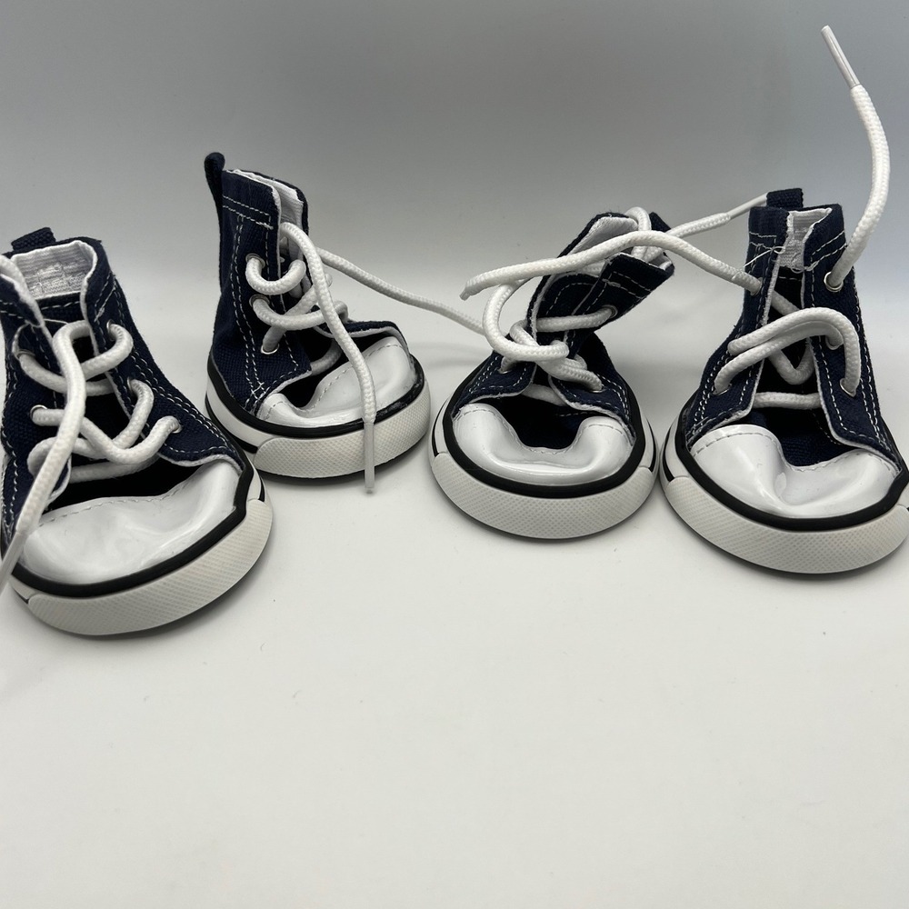 Build A Bear Petrich 7 Sneakers Lot of 2 Pair Navy Blue Converse-like